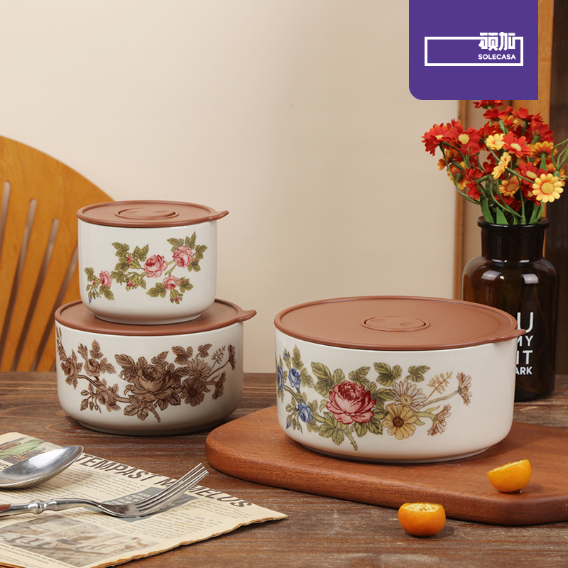 Bento Box - SOLECASA Elegante fiambrera de cerámica con