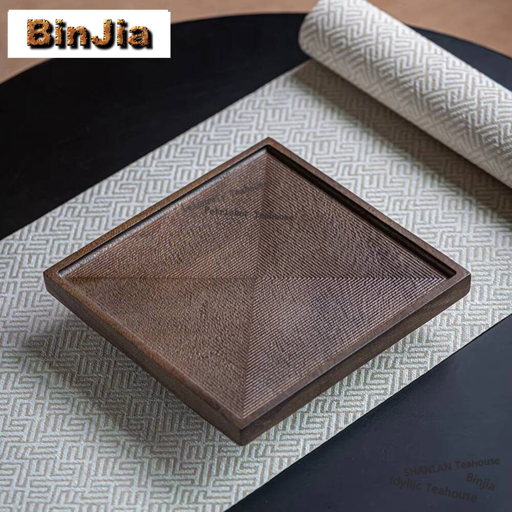 Vajilla cuadrada de nogal, pla - Japanese Snacks reseña y precio